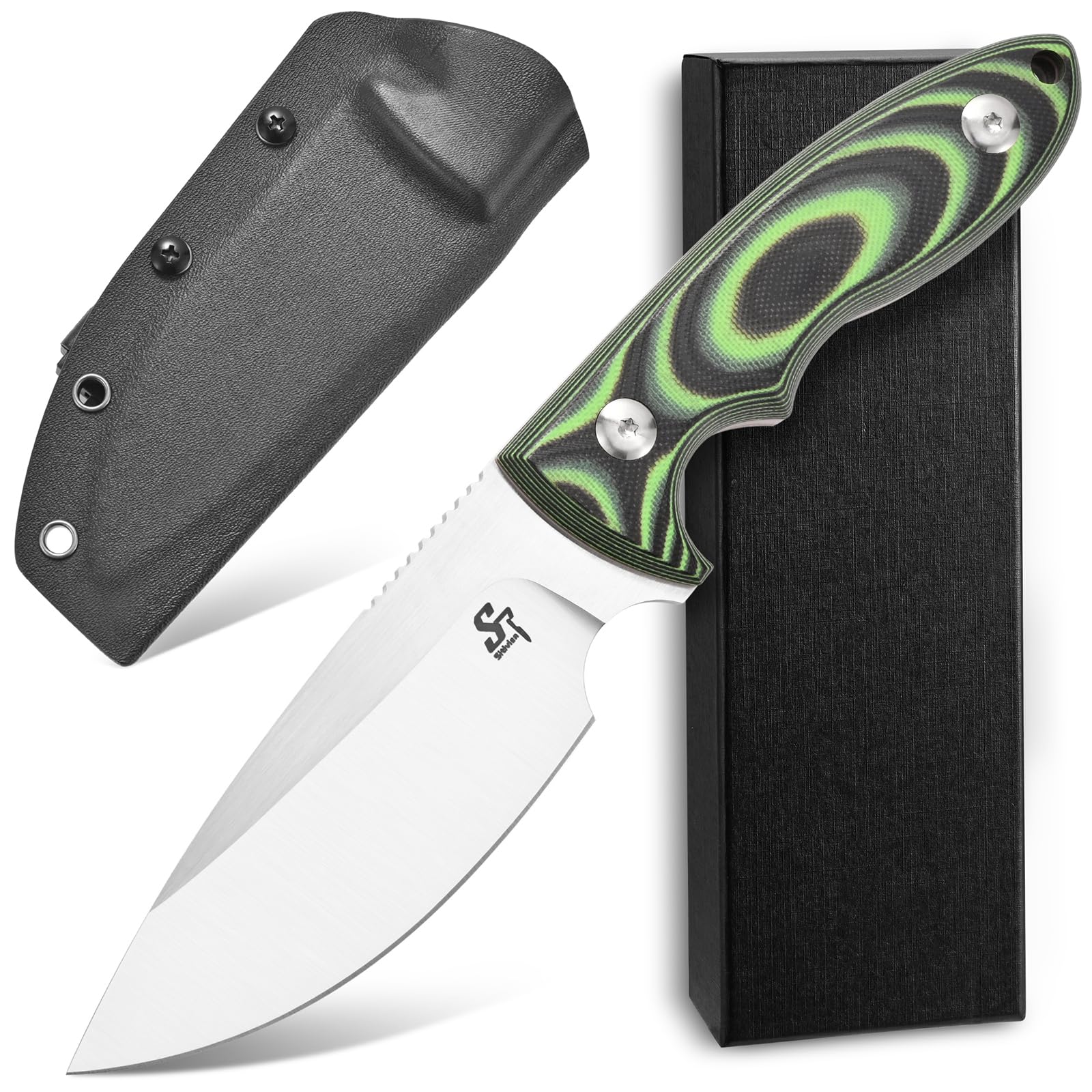 Amazon.com : Sitivien ST24 Fixed Blade Knife, AUS-8 Brushed Steel